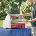 Avantco RG1818KIT 18 Hot Dog Roller Grill with 7 Rollers and Sneeze Guard - 120V 590W 177RG1818KIT